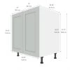 Eklipse Angelite Base Kitchen Cabinet - 2 Doors - 30 1/4-in x 34 3/4-in - Grey -Deals Eclipse Kitchens Store 75396483b L
