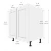Eklipse Perle Base Kitchen Cabinet - 2 Doors - 30 1/4-in x 34 3/4-in - White -Deals Eclipse Kitchens Store 75396484b L