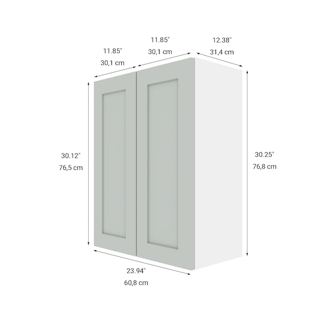 Eklipse Kitchen Cabinet - Wall Mount - Angelite Collection - 23 15/16-in x 30 1/4-in 4 Eklipse Kitchen Cabinet - Wall Mount - Angelite Collection - 23 15/16-in x 30 1/4-in - Image 2