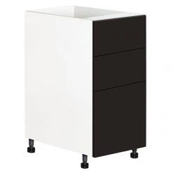 Eklipse Onyx Base Kitchen Cabinet with Drawers - 15 1/8-in x 34 3/4-in - Black