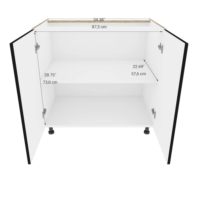 Eklipse Onyx Base Kitchen Cabinet - 35 7/8-in x 34 3/4-in - Black 5 Eklipse Onyx Base Kitchen Cabinet - 35 7/8-in x 34 3/4-in - Black - Image 3