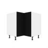 Eklipse Onyx Kitchen Corner Base Cabinet - 36 1/4-in x 34 3/4-in - Black -Deals Eclipse Kitchens Store 75396524 L