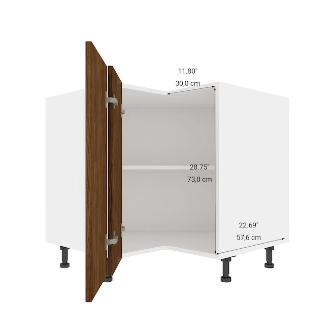 Eklipse Saphir Corner Base Kitchen Cabinet - 36 1/4-in x 34 3/4-in - Woodgrain 5 Eklipse Saphir Corner Base Kitchen Cabinet - 36 1/4-in x 34 3/4-in - Woodgrain - Image 3