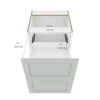 Eklipse Angelite Base Kitchen Cabinet - 2 Drawers - 24-in - Polymer - Grey 8 Eklipse Angelite Base Kitchen Cabinet - 2 Drawers - 24-in - Polymer - Grey -Deals Eclipse Kitchens Store 75396560c L