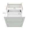 Eklipse Angelite Base Kitchen Cabinet - 2 Drawers - 30-in - Polymer - Grey 8 Eklipse Angelite Base Kitchen Cabinet - 2 Drawers - 30-in - Polymer - Grey -Deals Eclipse Kitchens Store 75396561c L