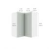 Eklipse Angelite 2-Door 2-Shelf Corner Wall Cabinet - 24-in x 30-in -Deals Eclipse Kitchens Store 75396569b L
