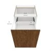 Eklipse Saphir Base Cabinet - 2 Drawers - 24-in - Melamine - Woodgrain -Deals Eclipse Kitchens Store 75396576c L
