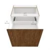 Eklipse Saphir Base Cabinet - 2 Drawers - 30-in - Melamine - Woodgrain -Deals Eclipse Kitchens Store 75396577c L