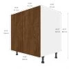Eklipse Saphir Base Cabinet - 2 Doors - 33-in - Melamine - Woodgrain -Deals Eclipse Kitchens Store 75396580b L