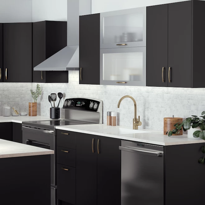 Eklipse Onyx Base Cabinet - 2 Doors - 33-in - Polymer - Matte Black 6 Eklipse Onyx Base Cabinet - 2 Doors - 33-in - Polymer - Matte Black - Image 4