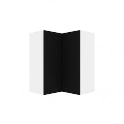 Eklipse Onyx 2-Door 2-Shelf Corner Wall Cabinet - 24-in x 30-in - Polymer