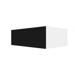 Eklipse Onyx Horizontal Wall Cabinet - 1 Door - 36-in x 24-in - Polymer - Matte Black