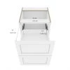 Eklipse Perle 24-in 2-Drawer Base Cabinet - Polymer - Matte White -Deals Eclipse Kitchens Store 75396598c L