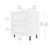 Eklipse Perle 30-in 2-Drawer Base Cabinet - Polymer - Matte White 7 Eklipse Perle 30-in 2-Drawer Base Cabinet - Polymer - Matte White -Deals Eclipse Kitchens Store 75396599b L