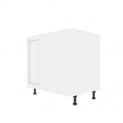 Eklipse Perle Hidden Corner Base Cabinet - 1 Door - 36-in - Polymer - Matte White