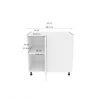 Eklipse Perle Hidden Corner Base Cabinet - 1 Door - 36-in - Polymer - Matte White -Deals Eclipse Kitchens Store 75396603c L