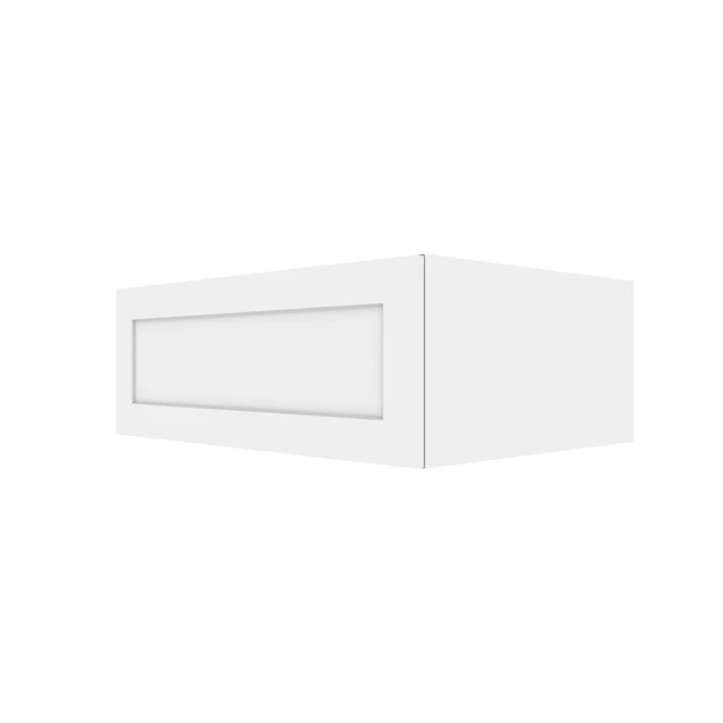 Eklipse Perle Horizontal Wall Cabinet - 1 Door - 33-in x 24-in - Polymer - Matte White 3 Eklipse Perle Horizontal Wall Cabinet - 1 Door - 33-in x 24-in - Polymer - Matte White