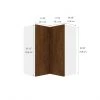 Armoire murale d'encoignure Eklipse d'Ebsu à 2 portes et 2 tablettes, polymère, 24 po x 30 po, grain de bois -Deals Eclipse Kitchens Store 75396613b L