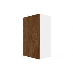 Ebsu Eklipse 1 Door 2 Shelves Wall Cabinet - Laminate Finish - 18-in x 30-in - Woodgrain