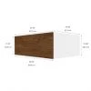 Eklipse Saphir Horizontal Wall Cabinet - 1 Door - 33-in x 24-in - Melamine - Woodgrain -Deals Eclipse Kitchens Store 75396615b L