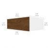 Eklipse Saphir Horizontal Wall Cabinet - 1 Door - 36-in x 24-in - Melamine - Woodgrain -Deals Eclipse Kitchens Store 75396616b L