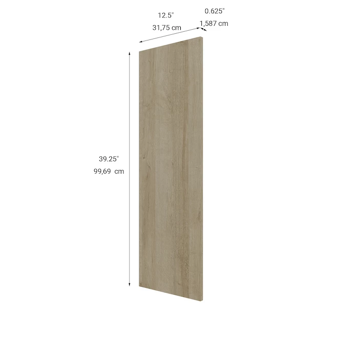 Eklipse Coral Tall Cabinet End Panel - 13-in x 39-in - Brown 4 Eklipse Coral Tall Cabinet End Panel - 13-in x 39-in - Brown - Image 2