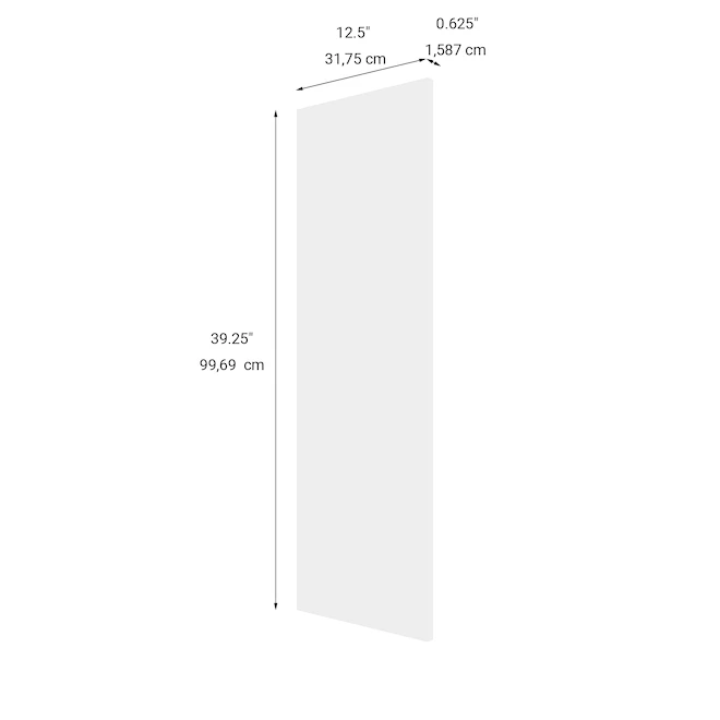 Eklipse Perle Tall Laminated Cabinet End Panel - 13-in x 39-in - White 4 Eklipse Perle Tall Laminated Cabinet End Panel - 13-in x 39-in - White - Image 2