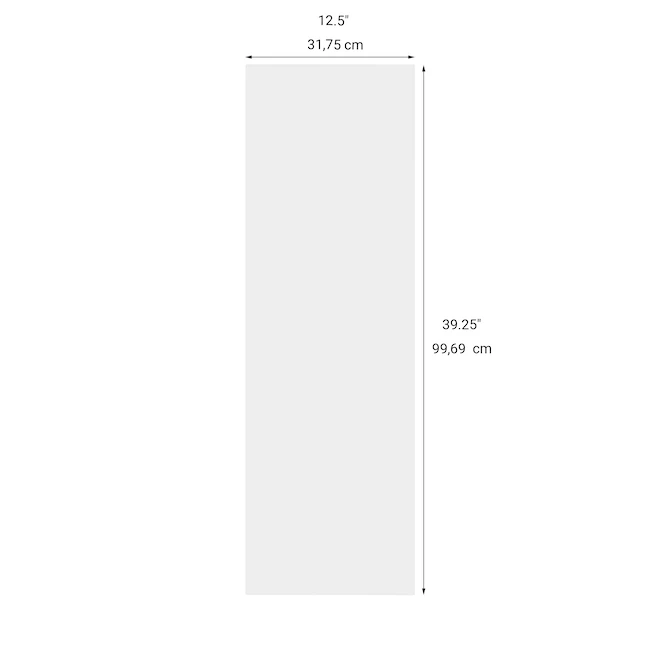Eklipse Perle Tall Laminated Cabinet End Panel - 13-in x 39-in - White 5 Eklipse Perle Tall Laminated Cabinet End Panel - 13-in x 39-in - White - Image 3