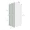 Eklipse Top Pantry Tall Cabinet Angelite - 4 Doors 24-in x 58-in Grey -Deals Eclipse Kitchens Store 75396648b L