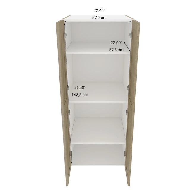 Eklipse Top Pantry Tall Cabinet Coral - 4 Doors 24-in x 58-in 5 Eklipse Top Pantry Tall Cabinet Coral - 4 Doors 24-in x 58-in - Image 3