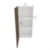 Eklipse Ruby Wall Cabinet 1 Door 18-in Brown -Deals Eclipse Kitchens Store 75396661c L