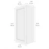 Eklipse Perle Tall Wall Cabinet 18-in 1 Door White -Deals Eclipse Kitchens Store 75396667b L
