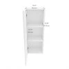 Eklipse Topaz 1-Door Tall Upper Wall Cabinet - 15-in x 39-in - White -Deals Eclipse Kitchens Store 75396671c L