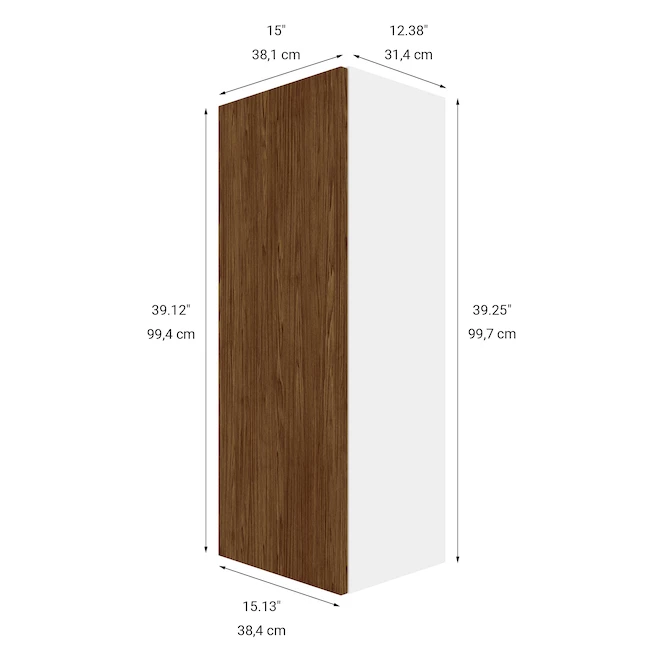 Eklipse Saphir 1-Door Tall Upper Wall Cabinet - 15-in x 39-in 4 Eklipse Saphir 1-Door Tall Upper Wall Cabinet - 15-in x 39-in - Image 2
