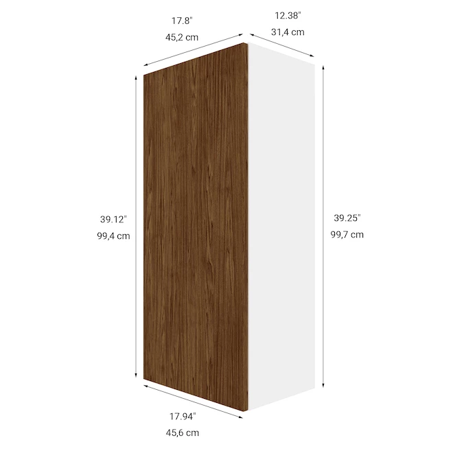 Eklipse Saphir 1-Door Tall Upper Wall Cabinet - 18-in x 39-in 4 Eklipse Saphir 1-Door Tall Upper Wall Cabinet - 18-in x 39-in - Image 2