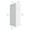 Eklipse Angelite 1-Door Tall Upper Wall Cabinet - 15-in x 39-in - Grey -Deals Eclipse Kitchens Store 75396681b L