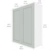 Eklipse Angelite Grey Wide Wall Cabinet - 33-in x 39-in -Deals Eclipse Kitchens Store 75396687b L