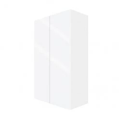 Eklipse by EBSU Topaz Tall Wall Cabinet - 2 Doors Mélamine 24 po White