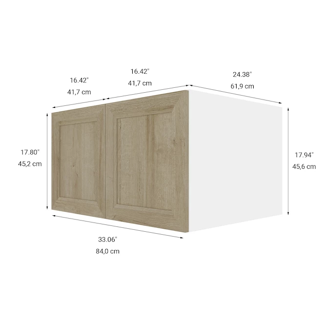 Eklipse by EBSU Coral Small Wall Cabinet - 33-in Melamine Brown 4 Eklipse by EBSU Coral Small Wall Cabinet - 33-in Melamine Brown - Image 2