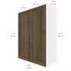 Eklipse by EBSU Ruby Tall Wall Cabinet 2 Doors - Melamine 24-in Brown 7 Eklipse by EBSU Ruby Tall Wall Cabinet 2 Doors - Melamine 24-in Brown -Deals Eclipse Kitchens Store 75396699b L