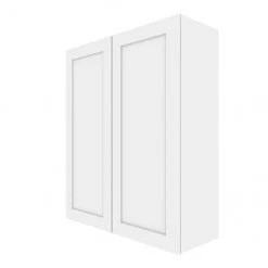 Eklipse Perle Tall Wall Cabinet - 33-in x 39-in - White
