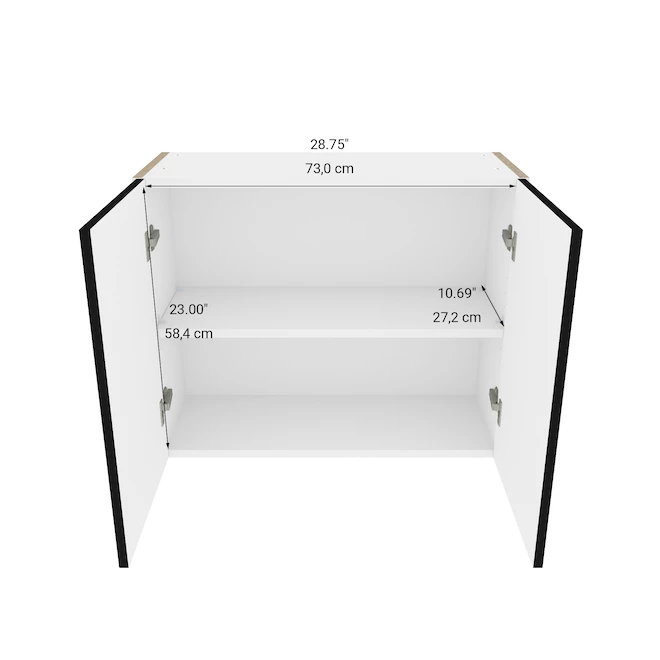 Eklipse Onyx Collection Medium Wall Cabinet 30-in x 24-in - Black 5 Eklipse Onyx Collection Medium Wall Cabinet 30-in x 24-in - Black - Image 3