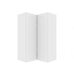 Eklipse Perle Collection Wall Corner Tall Cabinet - 24-in x 39-in - White