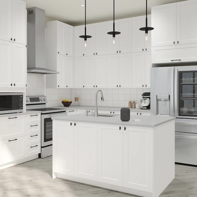 Eklipse Perle Collection Wall Corner Tall Cabinet - 24-in x 39-in - White 6 Eklipse Perle Collection Wall Corner Tall Cabinet - 24-in x 39-in - White - Image 4