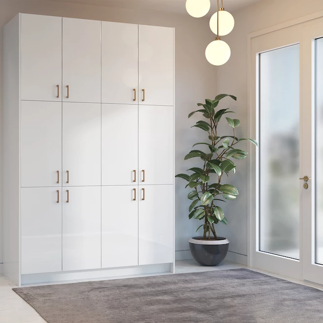 Eklipse Topaz Collection Wall Corner Tall Cabinet - 24-in x 39-in - White 6 Eklipse Topaz Collection Wall Corner Tall Cabinet - 24-in x 39-in - White - Image 4