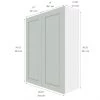 Eklipse Angelite Collection Tall Wall Cabinet 30-in x 39-in - Grey -Deals Eclipse Kitchens Store 75396714b L