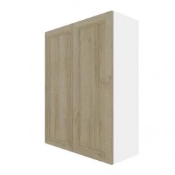 Eklipse Coral Collection Tall Wall Cabinet 24-in x 39-in - Wood Grain