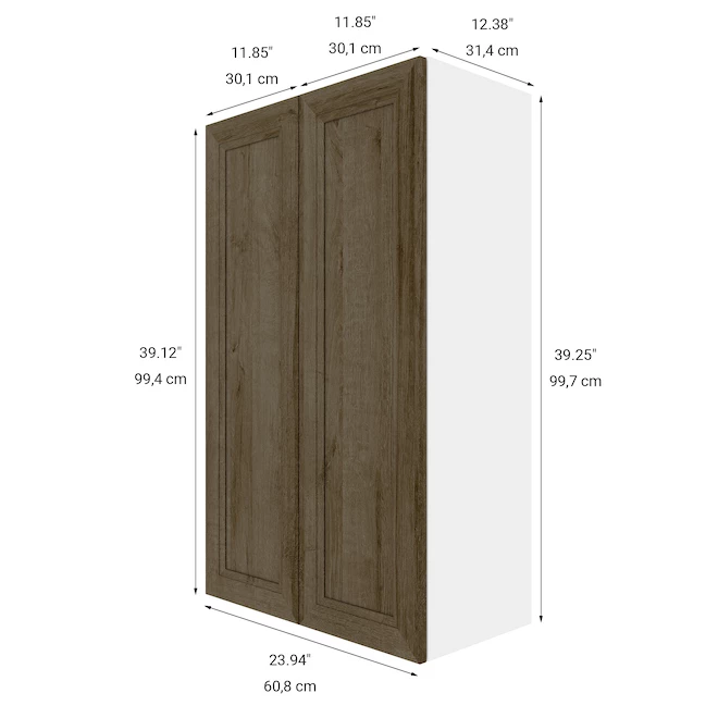 Eklipse Ruby CollectionTall Wall Cabinet 24-in x 39-in - Wood Grain 4 Eklipse Ruby CollectionTall Wall Cabinet 24-in x 39-in - Wood Grain - Image 2