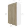 Eklipse Coral Collection Wall Cabinet 24-in x 39-in - Wood Grain -Deals Eclipse Kitchens Store 75396722b L