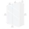 Eklipse Topaz CollectionTall Wall Cabinet - 36-in x 39-in - White -Deals Eclipse Kitchens Store 75396723b L